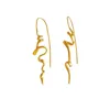 Dangle Earrings Modern Jewelry Gometric Personality Abstract Design Cool High Quality Copper Gold Color Drop For Women