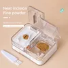 1 stks 4 in 1 draagbare pil doos poeder tablet molen poeder pil snijder medicijn splitter doos multifunctionele pil snijder divider