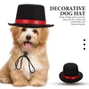 Hondenkleding huisdier hoed schattig delicaat huidige cosplay levering draagbare kostuums decoratieve bowler