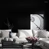 Wallpapers Pure Black European Style Minimalist Fashion Wallpaper Bedroom Decoration For Walls