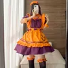 Trajes de anime fantasia de cosplay de bordados doces e fofos - vestido de empregada de restaurantes delicados para trajes de halloween de dramatização de anime para a empregada empregada 240411