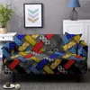 Chair Covers Colorful Anti-dust Plaid Print Sofa Cover Geometric Couch All-inclusive Funiture Corner L-shaped Sectional Slipcover