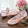 Scarpe casual veowalk donne estate garza in tessuto trasparente in tessuto balletto in rete ricamata da fiori per eleganti donne bianche rosa bianco