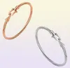 Fashion Jewelry Rose gold Silver Color Cuff Bracelets Charm Stainless Steel Thin Cable Wire Pulseira Jewelry Bracelets For Women4428506