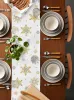 Christmas Snowman Pine Tree Linen Table Runners Wedding Party Decor Farmhouse Kitchen Dining Table Runners Christmas Decortions