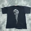 Y2K Hip-Hop Skull Print överdimensionerad t-shirt för män och kvinnor JNCO GOTHIC STIL PUNK RUND NECK Kortärmad Harajuku Top 240408