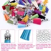 30pcs Leather Tassel Keychain Charms Bulk with 30pcs Jump Rings for Bracelets Acrylic Key Chain Blanks Jewelry Making