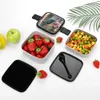 Обеденный посуда неоновый мрамор Bento Box Portable Lunch Пшеничный контейнер для хранения.