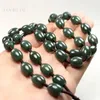 Dekorative Figuren wirklich natürliche grünes grünes Hetian Jade Fass Bead Persönlichkeit Viel Glück Halskette Accessoires Chinesische Juwelengeschenk Chinesische Stil