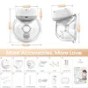 Breastpumps Wearable Electric Breast Pump12 Levels 3 Modes Leak-Proof Hands-Free Breastfeeding Pump BPA Free with Remote Control LCD 240413