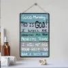 Retro Tin Sign God Wall Decor - Religious Wall Decor - Katolska gåvor - Rolig kristen väggkonst - Inspirerande citatvägg