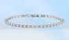 Link Bracelets Real Moissanite Tennis Bracelet For Women S925 Sterling Silver 4mm Diamonds Bangles Chains Fine Jewelry4666593