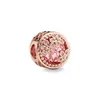 Gemystones en vrac 2024 925 Sterling Silver Pink Flower Series Perles de pendentif bricolage DIY FIT CHARMS BRACKET