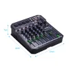 Микшер T6 Portable 6channel Sound Card Mixing Console Console Audio Mixer Buildin 16 DSP 48V Phantom Power Power поддерживает BT Connection