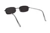 Adult Unisex Black Sunglasses Rectangle Frame Dark Tinted Lens UV400 Sunglasses