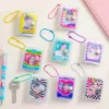 2 Inch 16 Photos Storage Book Keychain Photo Card Holder Mini Cute Holds Transparent Collector Book Binder Photocards Holder