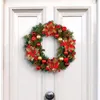 Decorative Flowers Indoor Outdoor Wreath Festive Flower Christmas Indoor/outdoor Garland Decoration For Front Door Window Wall Holiday Gift