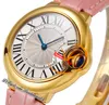 CRW6920097 Swiss Quartz Womens Watch JBLF 33 Inslaget 18K gult guldfodral Silver Black Roman Dial Pink Croc Rand Super Edition Ladies Watches Lady Puretime Ptcar