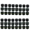 Bouteilles de rangement 200pcs 10g 10 ml Jar crème cosmétique en plastique noir avec couvercle de traction intérieure transparente bouteille de voyage vide petite capacité