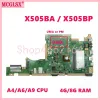 Moederbord X505BP A4 A6 A9 CPU 4G 8GRAM UMA / PM LAPTOP MOEDER BORD VOOR ASUS X505BP K505B X505B X505BA A580B X505BAB NOOTBOOK MACHTBOARD