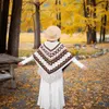 Herfst etnische stijl Poncho voor vrouwen Boheemse vlecht Tassel cape voor vrouwen strandreisfotografie sjaaljaagse dames elegante mantel