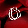 Orecchini a cerchio Saiye 925 Sterling Silver Square Round 20mm per Woman Wedding Engagement Party Fashion Charm Gioielli