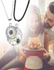 Pendant Necklaces Couples Necklace Confession Wild Simple Ring Unisex 2021 Fashion Sunmoon 100 Languages I Love You Projection64627384900