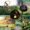 Solar Moon Fairy Lamp Outdoor Garden Iron Flower Fairy Ground Insertion Lamp Lawn Courtyard Decorative Light 240408