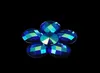 30st 30mm AB -färgblommorformade hartsstrasser Kristallflattstenar för smycken Hantverk dekoration ZZ5268807984