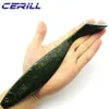 Cerill 1 Pc 235 cm Silikon Balıkçılık Cazibesi Kürek Tail Pike Büyük Gölgeli Bas Bas Tuzlu Su Jig Wobbler Swimbait Yapay Takım 240401