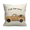 Pillow Autumn Deciduous Pumpkin Modern Simple Style Linen Encrypted Cover Sleep Silk Pillowcase Slip Standard