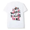 Hoogwaardige anti-socials heren t shirts modeontwerper a s c shirt club cross-letter print t-shirt casual korte mouw tee high street hip hop korte mouw 696