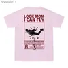 Herrtröjor tröjor ny ankomst sommar t-shirt look mamma jag kan flyga roliga tryck t-shirt herrar swag hip hop street kläder c24325