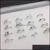 Paramètres de bijoux brillants 16 styles anneau de perle 925 anneaux sier bricolage pour les femmes adaptées à une taille de mode réglable 7-9 mm livraison dhnkr