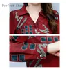 Casual Dresses Women 2024 Chiffon Vintage Floral Dress Belt Long Sleeve Red Elegant Beach Robe Chic Tunics Prom för