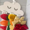 Decorative Figurines Nordic Wooden Cloud Baby Hair Clips Holder Princess Hairpin Band Storage Pendant Multicolor DIY Accessories Wall