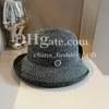 Femme Paille Chatte de luxe Bucket Bucket Designer Party Vacation Hat Top Hat Summer Beach Sun Protection Hat