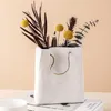 Vases Handbag Flower Vase Ceramic Artificial Dried Pot Shopping Basket Bag Arrangement Ornaments Table Decoration