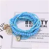 Bracelets de charme Femmes Bohemian Jewelry Mtilayer Beads Bracelet Set Ethnique Wrap