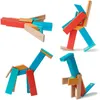 Decompressione giocattolo 14pcs dropsping magnetico blocchi di legno blocchi fai -da -te giocattoli di intelligenza arcobaleno giocattoli educativi per i migliori regali per bambini 240413