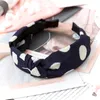 2024 Gros Européen Big Dots Cross Knot Girl Girl Accessoires Hot Vente jolie Lady Imprimée Tizon Band Fashion Couleur Soft Girl Femmes Hair Band