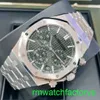 Famous AP Wrist Watch Royal Oak Series 26240st Precision Steel Green Green Mens Fashion Loisir Business Sports Back Transparent Mechanical Watch