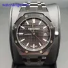 AP Crystal Wrist Watch Royal Oak Series 77350ce Black Ceramic Back Transparent Fashion Fashion Leisure Business Sports Machinery