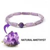 Strand Amethyst Body-purify Slimming Bracelet Natural Bead Energy Bracelets For Women Used To Relieve Fatigue Lose Weight Gift