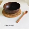 Bols Natural Coconut Shell Bowl Set Salade de fruits créatifs