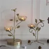 Candle Holders Nordic Iron Gold Bird Incense Candlestick Romantic Table Top Decoration