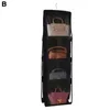 Boîtes de rangement Sac de placard Organisateur visible transparent double face avec 6/8 poches idéales pour les sacs à main Purs-robe