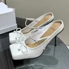 Slippers Ballerina Heels Metal Buckle Mules