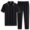 Ensembles / combinaisons d'été Sport Two Piece Running Set Men Training Sport Toping à manches courtes T-shirt Top Pantal