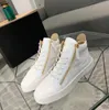 Famous Brand High Top Kriss Sneakers Chaussures Men Zip Fonduant Côtés Gold-Tone Hardware Suede Trainers en cuir Homme Casual Walking EU38-46 avec boîte